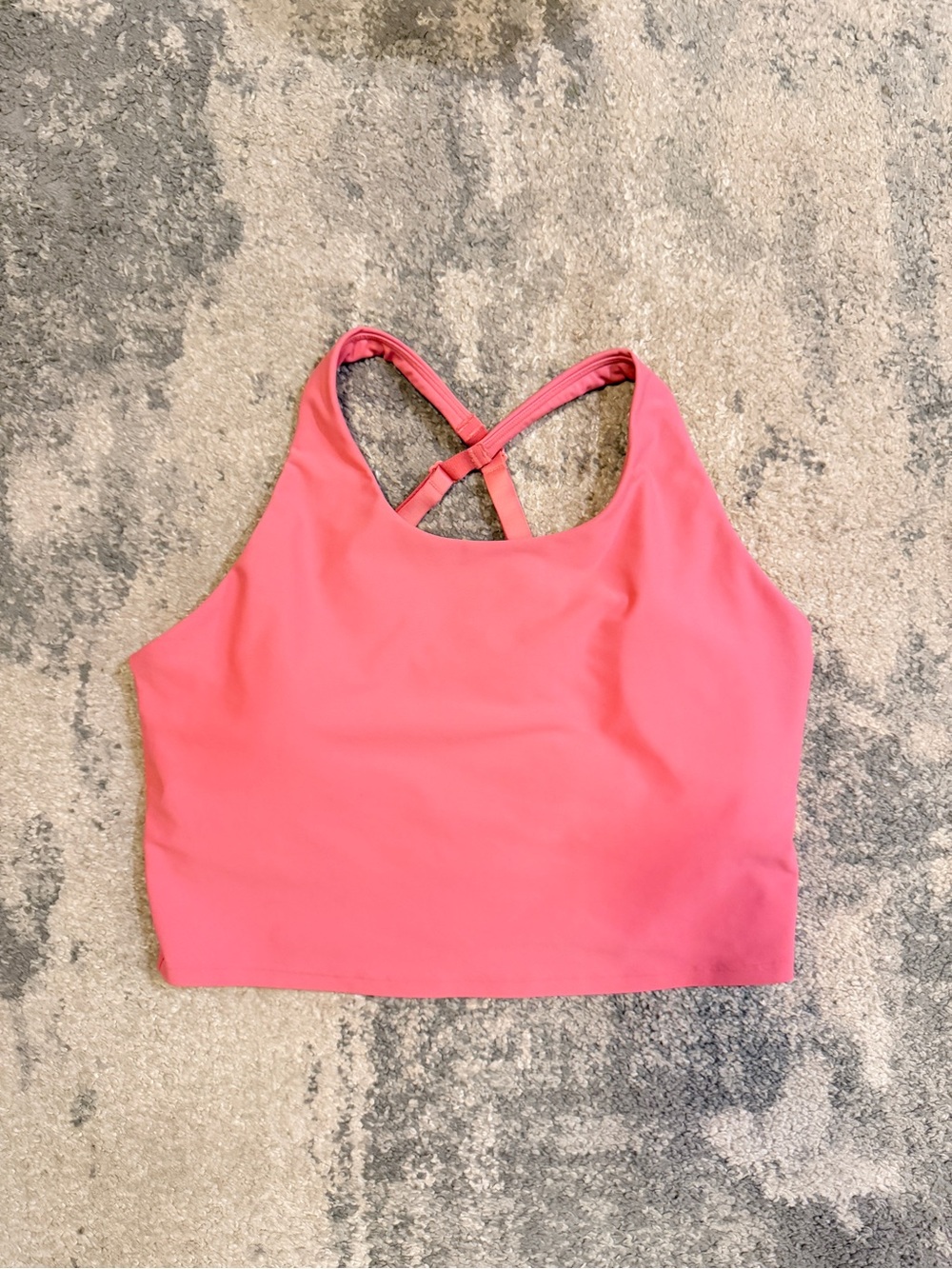 Women’s Pink Old Navy Crisscross Back Crop Workout Top